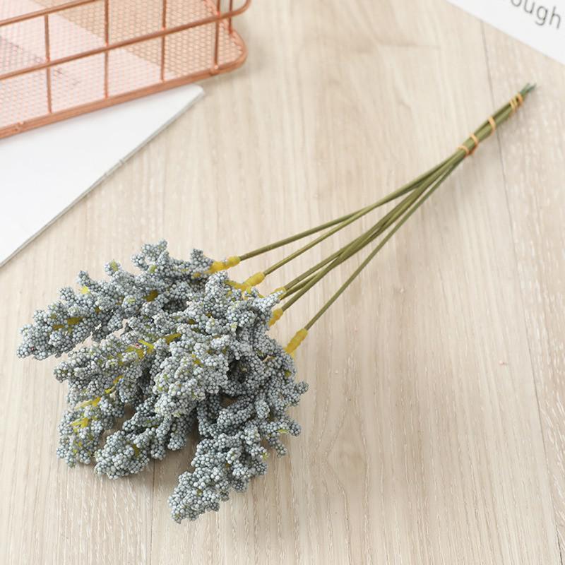 Blumenvase aus geschäumtem Weizen und künstlichem Getreide, Pflanzen-Blumenornament für Zuhause, Büro, Hochzeit, Urlaub, Party, Deor