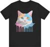 Cat Graphic Design Tee, Cat Shirt, Vintage Tees, Art Design T-Shirt, Animal Graphic Tee, Animal Shirts 6