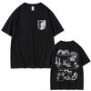 Anime Attack On Titan Graphic Tshirt Men Manga Vintage Oversized Short Sleeve T Shirt Male Fashion Casual Cotton Tshirts