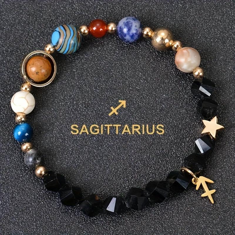 Cosmic Galaxy Eight Planets 12 Constellations Bracelet Stainless Steel Constellation Pendant Bracelet