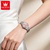 OLEVS New Quartz Watches for Women Solid Steel Strap Elegant Fashion Diamond Dial Woman Watch Waterproof Ladies Wristwatch 5683