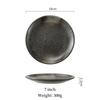 Multifunction Black Ellipse Circle Dinner Plate Under-Glazed Ceramic Dessert Tray Steak Pasta Dish Dinnerware Microwave Safe