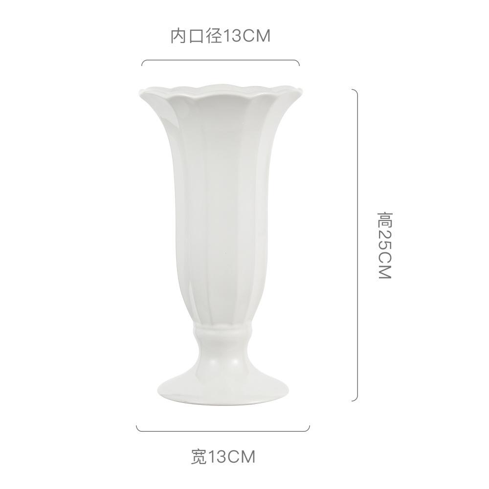 French Ceramic Vase Ins High Value White Cream Style High Sense Roman Medieval Vase