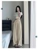 Women's High Waist Casual Wide-Leg Cotton Linen Pants - 9 Colors, Lightweight, Summer Style