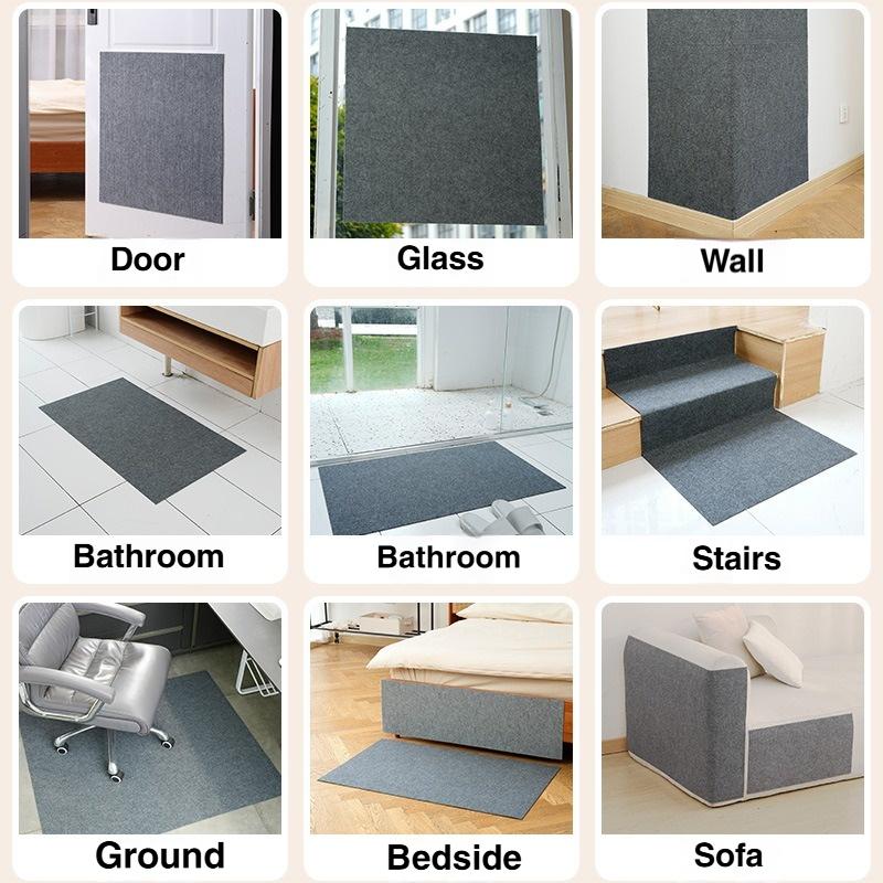 Self-Adhesive Anti-Slip Carpet Mat,Easy to Clean-Non Slip Backing for Kitchen Sink,Bathroom,Laundry Room,Office Desk.Silent,Durable Floor Protector