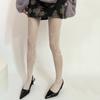 Korean Elegant Mesh Net Tights Hollowed Out Flower Pattern Stretch Full Length Stockings Fishnet Pantyhose for Women