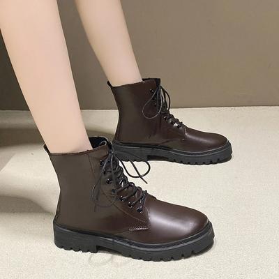 Mode 2024 Heißer Verkauf Damen Schuhe Knöchel Damen Stiefel Klassiker Moderne Stiefel Damen Nähen Runde Zehenpartie Schnürung vorne Niedriger Absatz Damenschuhe