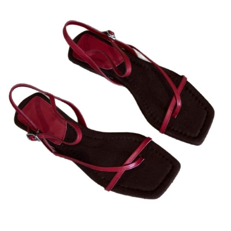 Fashion Rome Style Women Shoes 2025 Fashion Casual Women Sandals Shoes Low Heels Open Toe Flat Sandals Outside Concise Sandalias