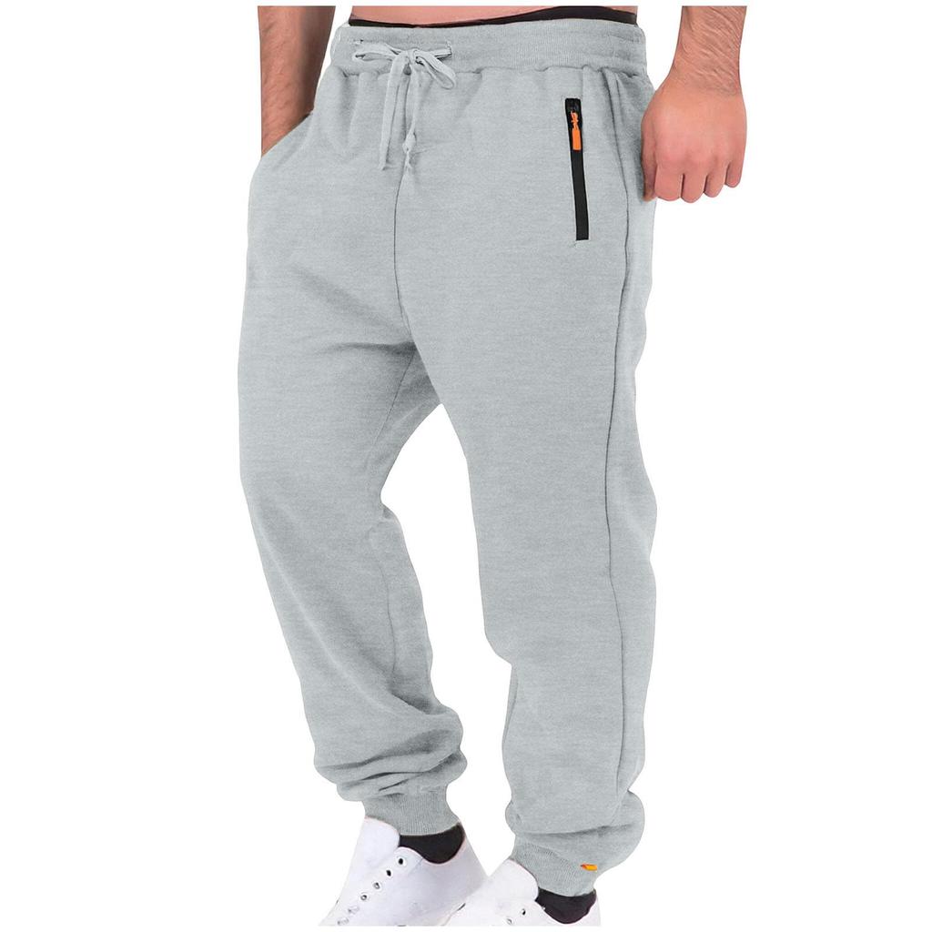 Men's Casual Thick Solid Color Pants, Men's American Retro Workwear Tapered Pants