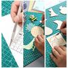 Handicraft Slicing Tools A4 A5 Sized Cutting Pad Carving Knife with Blades Gridded Design Acrylic Rulers DIY Craft Lovers QC-ZYF