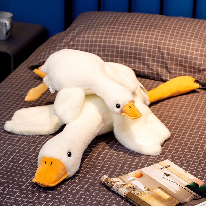 Classics Big White Goose Throw Pillow Fun Internet Famous Goose Plush Body Pillow Accompany Sleep Pillow Sofa Cushion Kids Gift