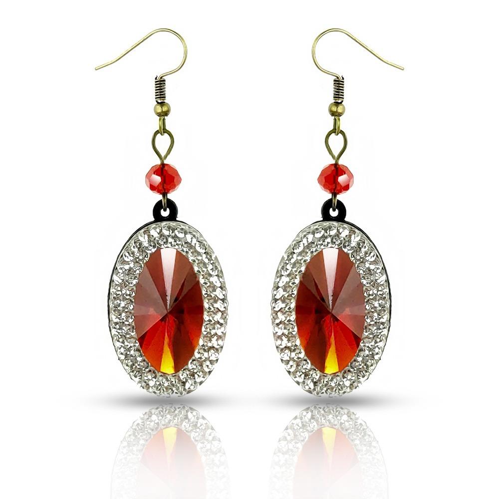 Vintage Earrings Fashion Baroque Ladies Crystal Earrings Black Lace Earrings Accessories