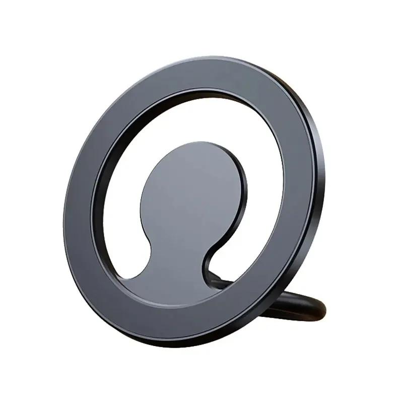 

360 Magnetic Cell Phone Ring Holder Mobile Stand For Macsafe iPhone 15 14 13 12 Samsung Xiaomi Desktop Magnet Bracket Mount чорний