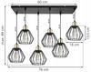 Hanging Lamp, Ceiling Chandelier, Wire Shade, Led