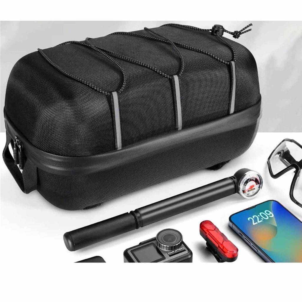 Folding Rear Seat Bag – Large-Capacity Hard- Tail Shelf Bag for Bicycles & Motorbikes