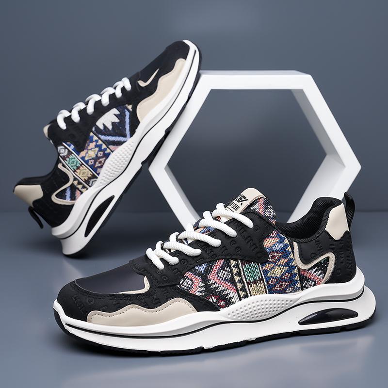 

Men s Shoes 2025 Summer New Breathable White Shoes Men s Trendy and Versatile Thick Soled Sports Board Shoes Trendy Shoes 39 чёрный