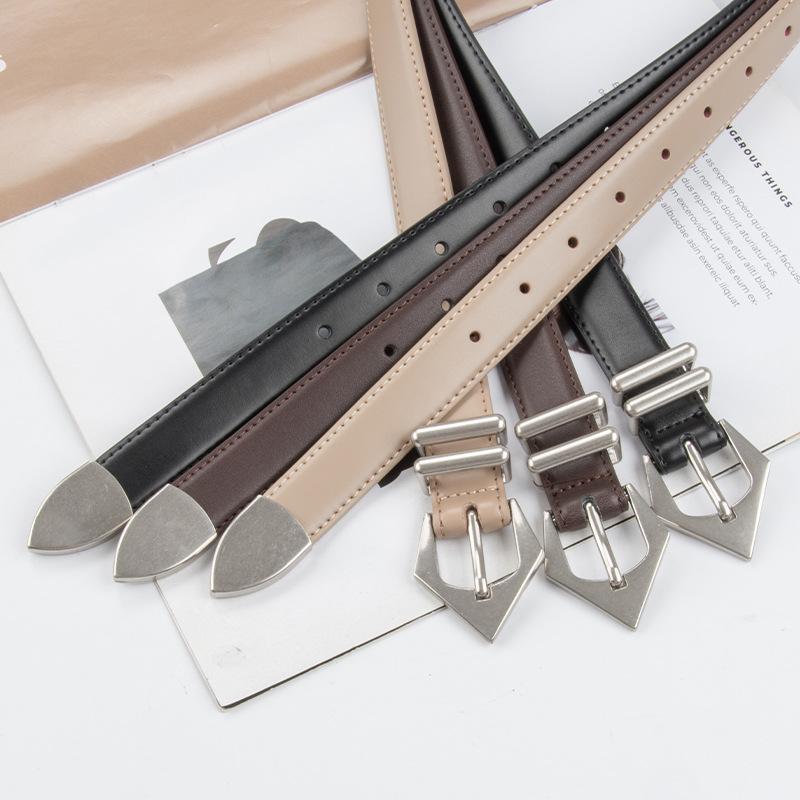 Genuine Leather Belt Cowhide with Jeans Casual Pants Belt Women Fashion Versatile Belt