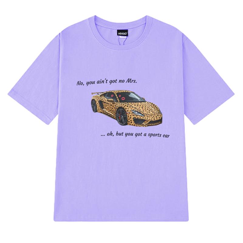 Summer Fashion Tate McRae Sports Car Lyrics Graphic T Shirts Unisex Oversized Short Sleeve T-shirt Men Women 100% Cotton Tops