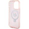 Karl Lagerfeld KLHMP15LHMRSCHP iPhone 15 Pro 6.1" Pink/pink Hardcase Ring Stand Choupette Head MagSafe