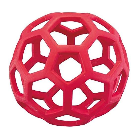 JW Pet Company Dog Toy Holy Rollerball Large Size Red