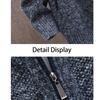 Gestrickte Strickjacke Einfarbiger Pullover Herren Reißverschluss Herbst Neu Langarmjacke Warme Fleece-Strickjacken Jacke