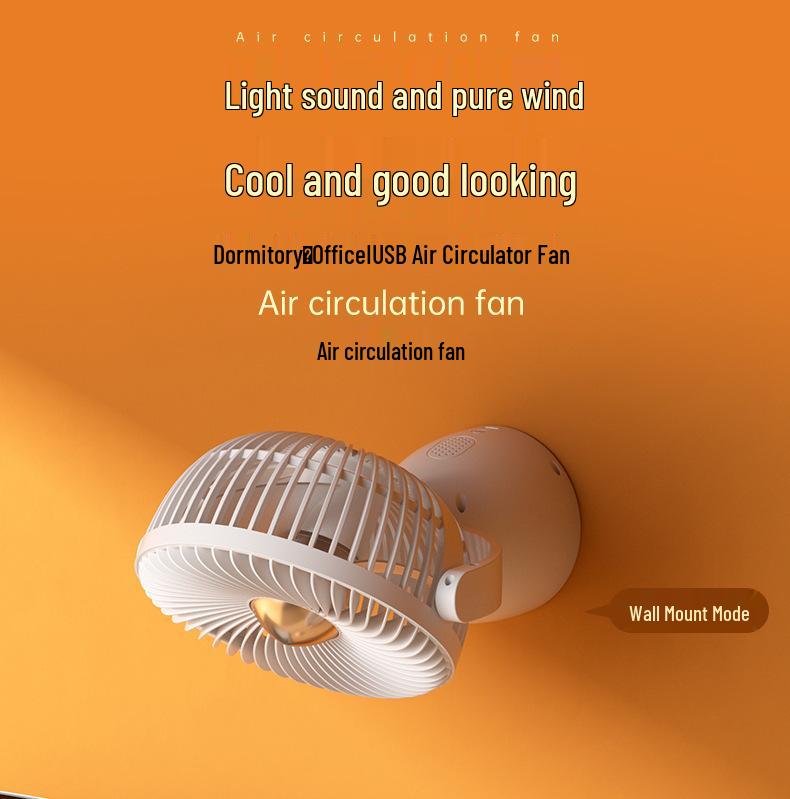 Smart USB Rechargeable Silent Desktop Fan with Long Battery Life