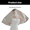 White Bridal Veil with Bowknot Designs Elegant Single Layer Wedding Veil for Wedding Ceremony Bride Gowns Accessory