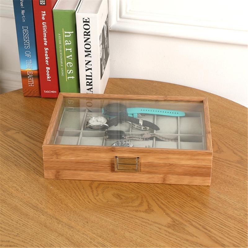 Wood Watch Case Watch Storage Box Stylish Watch Container Practical Watch Holder Watch Organizer Wood Material for Watch
