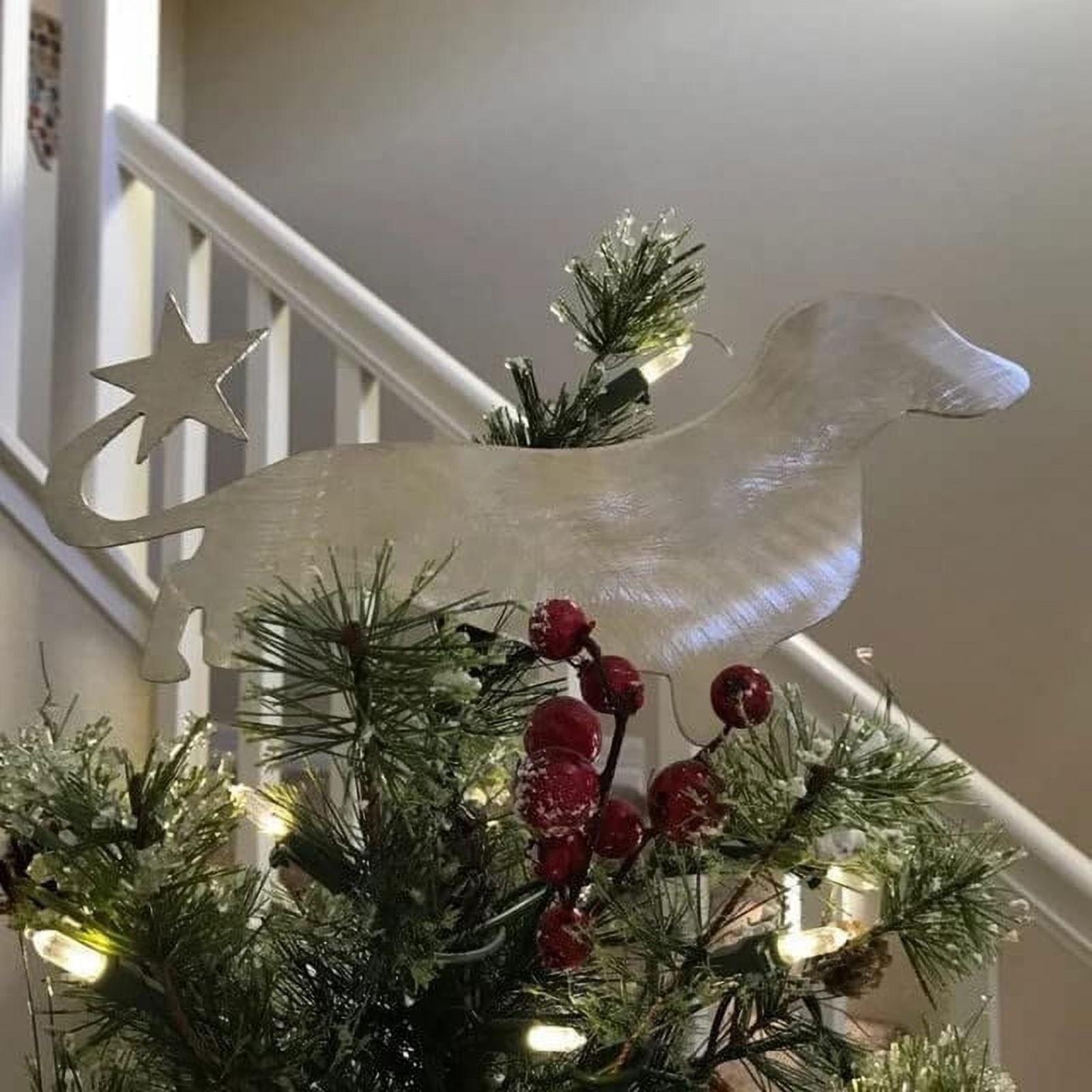 

Dachshund Dog Star Christmas Tree Topper - Adorable Iron Art Decoration For Doxie Lovers, 17x15cm One Size