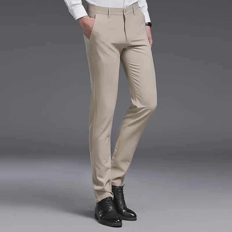 Men's Slim Fit Elastic Casual Business Trousers - Autumn Collection