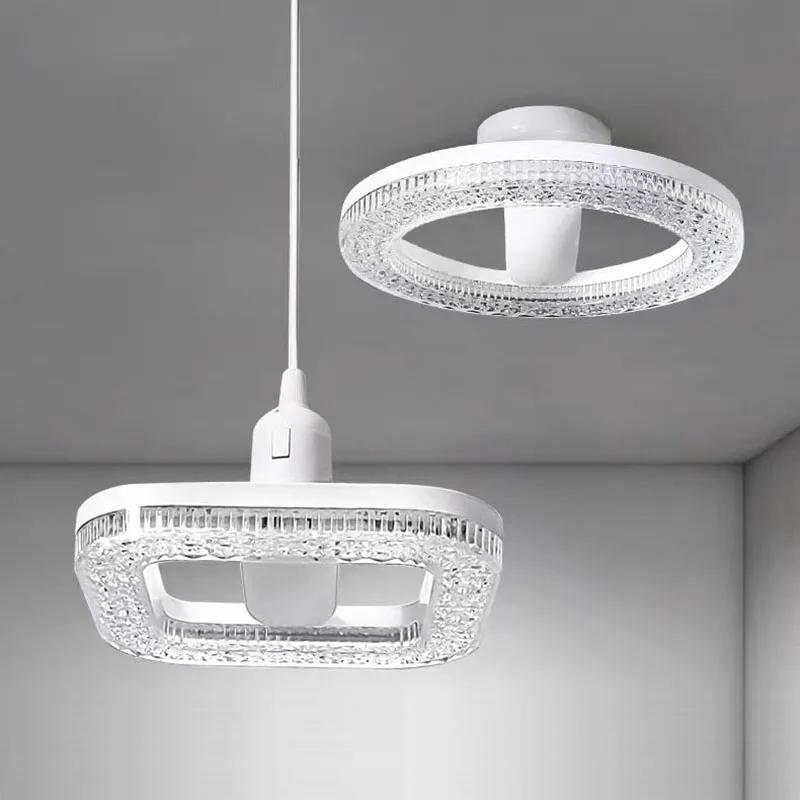 New LED ceiling light crystal E27 bulb 18W 24W pendant light AC220V 110V living room, bedroom, corridor, indoor lighting