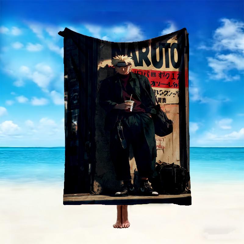 1pc Comfortable Home Print Throw Blanket, Naruto Blanket For Bed and Sofa Use, Special Present For Family