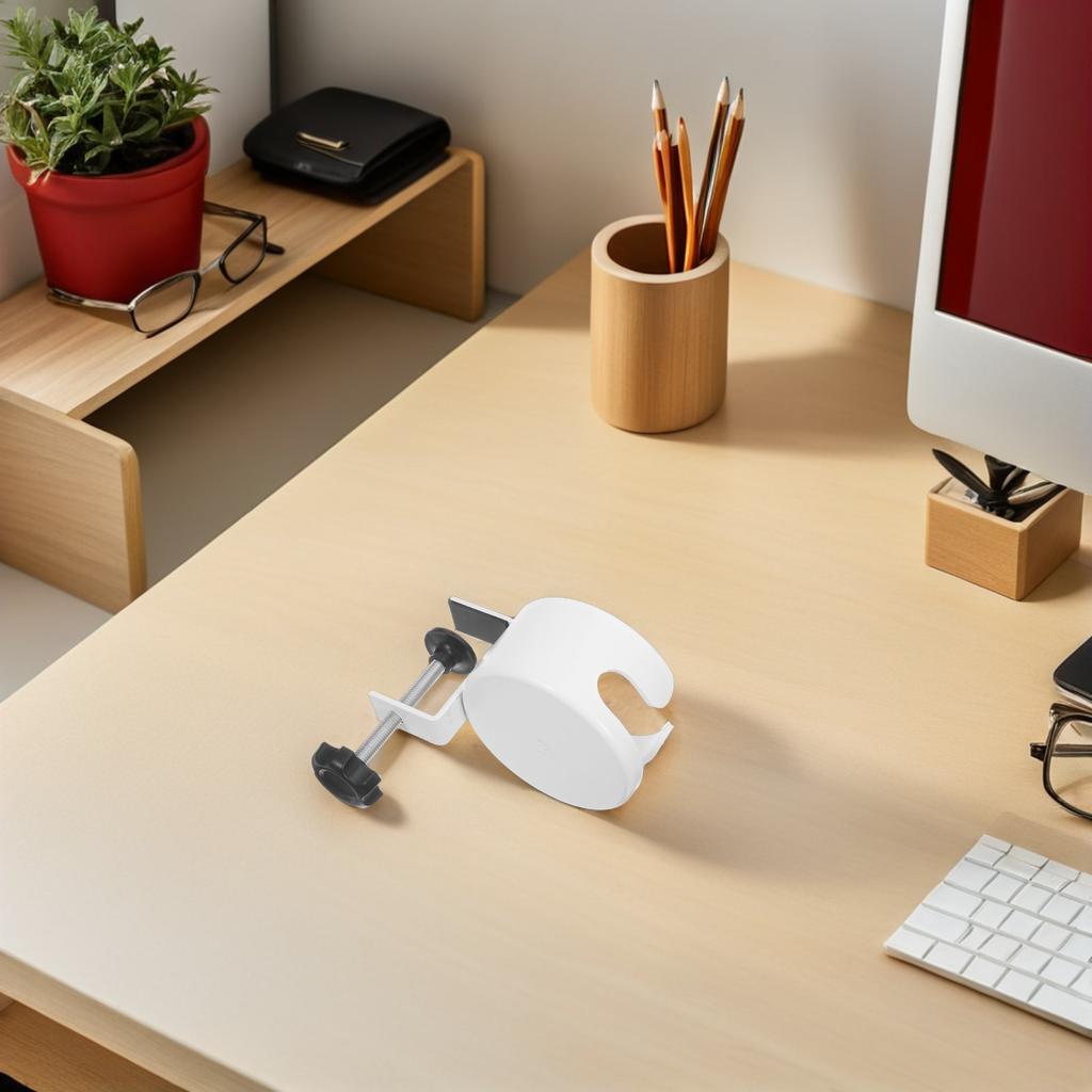 Desk Cup Holder Clamp Anti-Spill Table Side Cup Holder for Desktop Water Bottle Coffee Mug Stand Office Home Gaming Desk