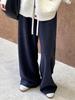 Orange Zhi Autumn/Winter 2024 Korean Style Glutinous Rice Pants: Casual, Versatile, Elastic Waist, Wide-Leg Sports Pants