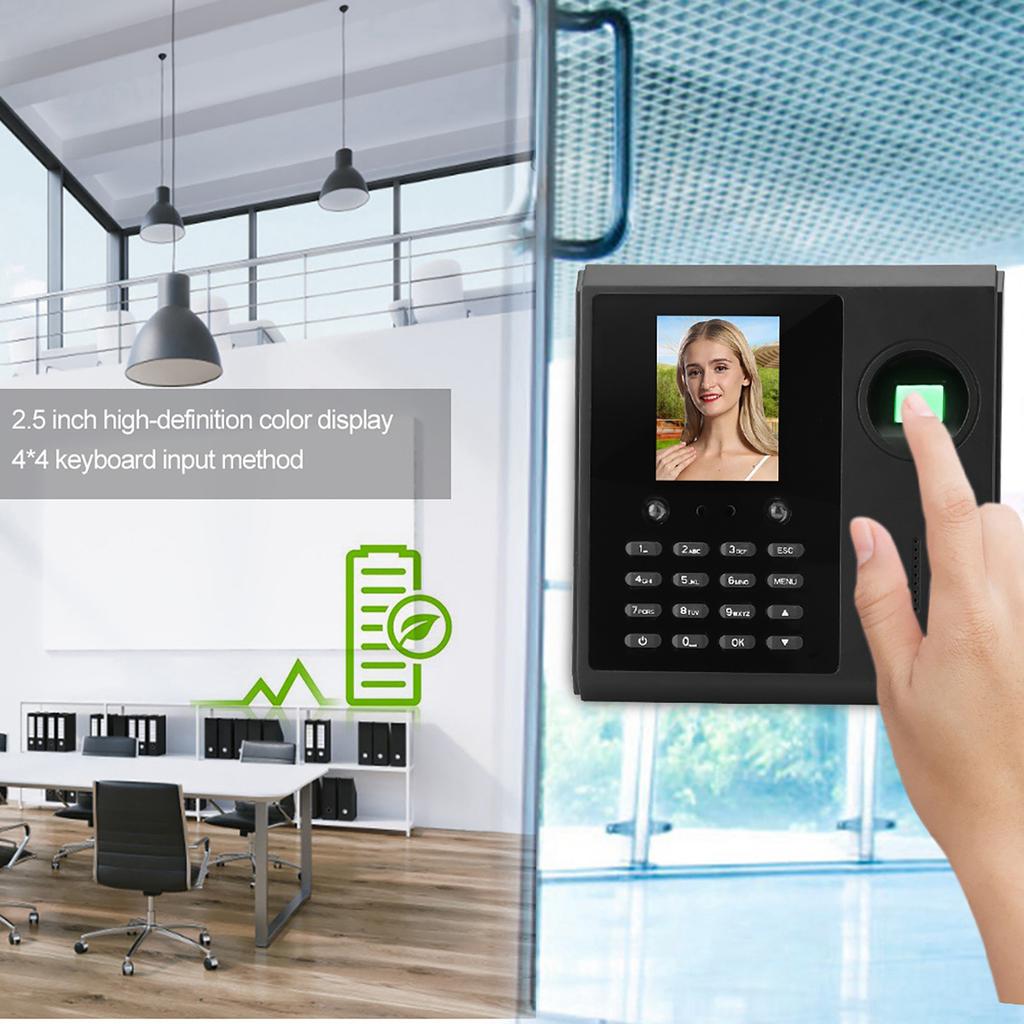 2.5in Face Fingerprint Time Attendance Access Control Machine w/ Network Interface