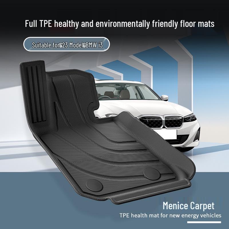 2023 BMW I3 TPE Floor Mats: Dirt-Resistant, Waterproof, Eco-Friendly with Trunk Mat.