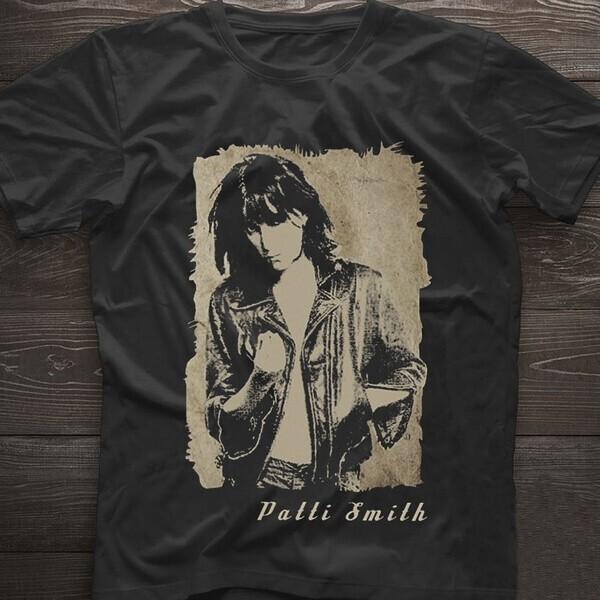 Vintage Patti Smith Heavy Cotton Black All Size Men Women Classic Shirt K Unisex T-Shirt S