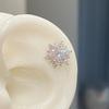 1 PCS New Fashion Cute Pink Zircon Crystal Ear Bone Nail 316L Medical Titanium Steel Earrings for Women Punk Jewelry
