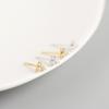 925 Silver Inlaid Crystal Geometric Clover Stud Earrings Light Luxury Mature Glamour Women Jewelry Accessories