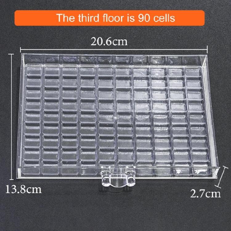 Creative Plastic Storage Box 471 Grids 3 Drawers for Organizing Crafts Art Supplies Nail Tips Beads Jewelry