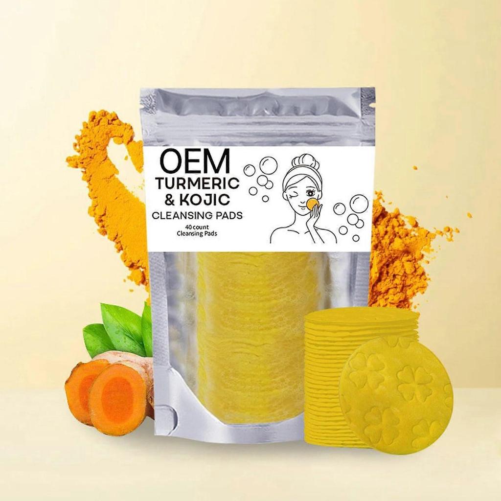 Kurkuma Gesichtswaschgel und Seife Set mit Reinigungspads und Körperöl, Tiefenreinigung und Sanfte Peeling