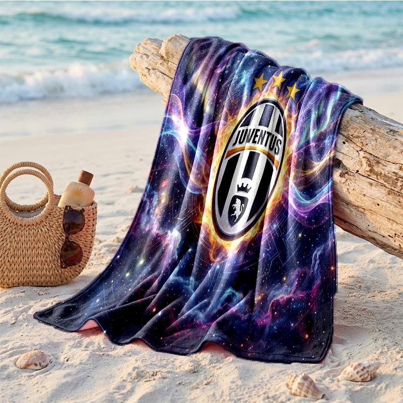 Asciugamano da Spiaggia in Microfibra con Stampa Juventus FC Asciugatura Rapida Assorbente Grande Asciugamano per Spiaggia Nuoto Viaggio