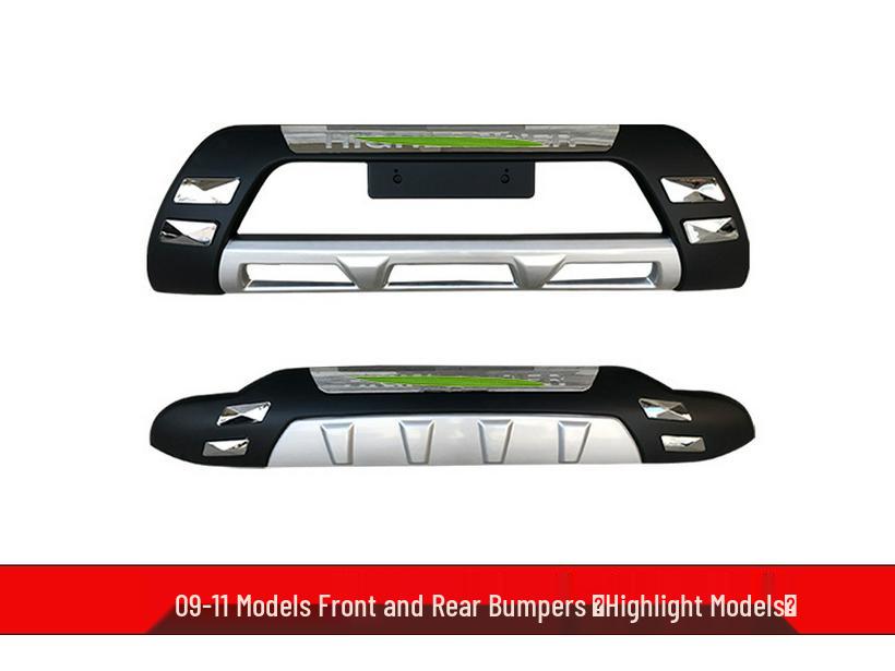 Compatible Front and Rear Bumper Guards for Toyota Highlander (09-12, 15-18 Models)