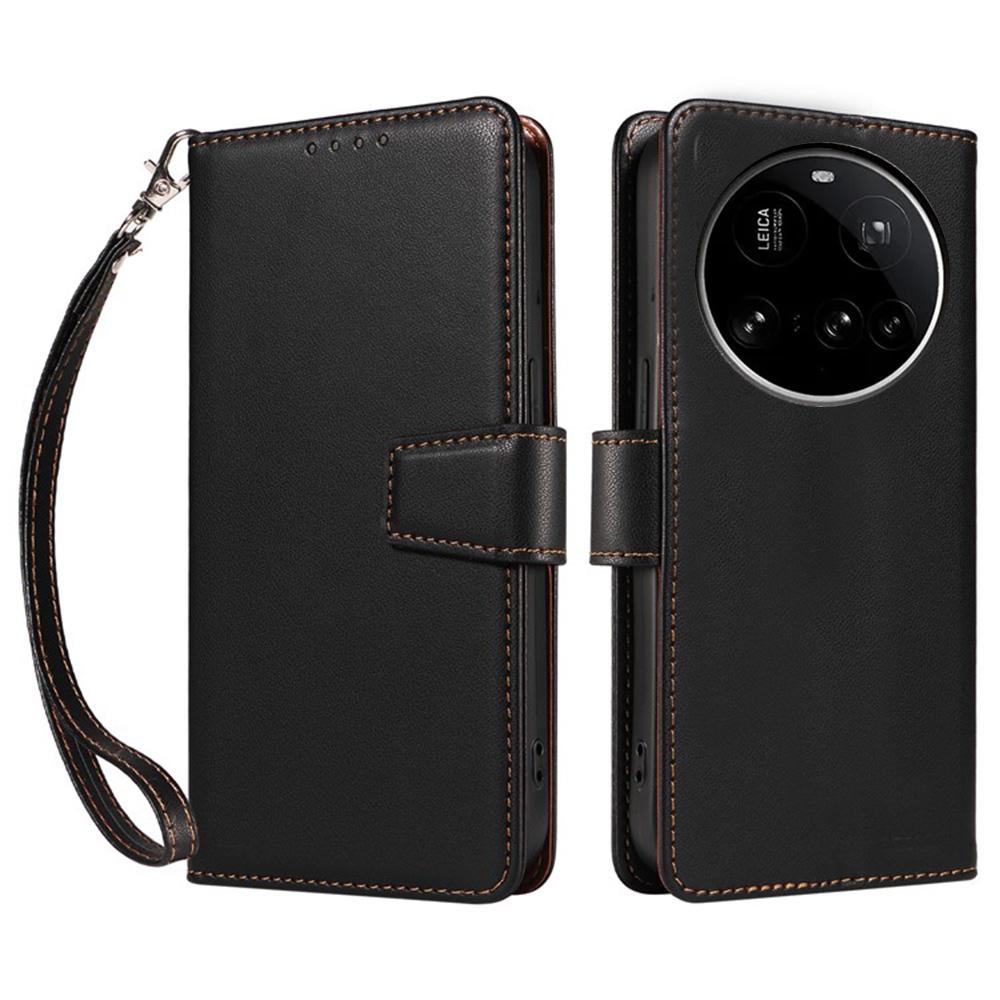 For Xiaomi 15 Ultra Case RFID Blocking Leather Wallet Flip Phone Cover with Wrist Strap