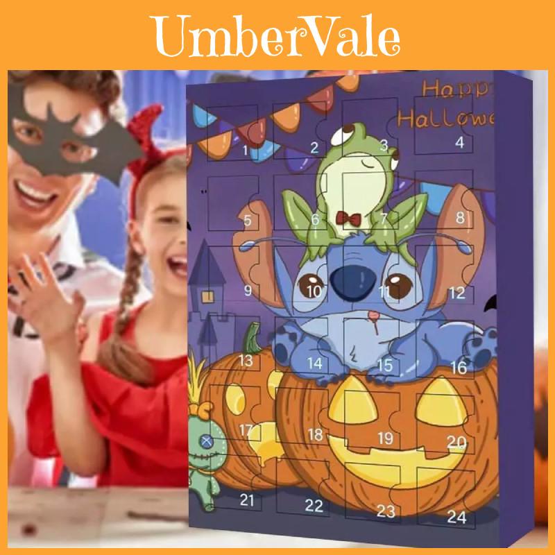 Uroczy świąteczny kalendarz adwentowy Stitch w pudełku z niespodzianką, kolekcja zabawek dla dzieci