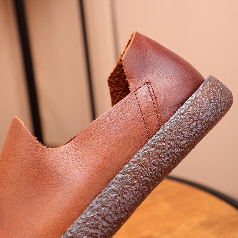 Herren 2025 Frühling Neue Freizeitschuh-Set Herrenschuhe Echtes Mattleder Slipper Kuhmuskelsohle