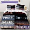 THE ROOKIE Σετ Κουβέρτας Κρεβατοκάμαρας με Μοτίβο Κάλυμμα Κουβέρτας Μαξιλαροθήκη Διακόσμηση Σπιτιού Δώρο Γενεθλίων (1 * παπλωματοθήκη + 2 * μαξιλαροθήκη χωρίς πυρήνα)94