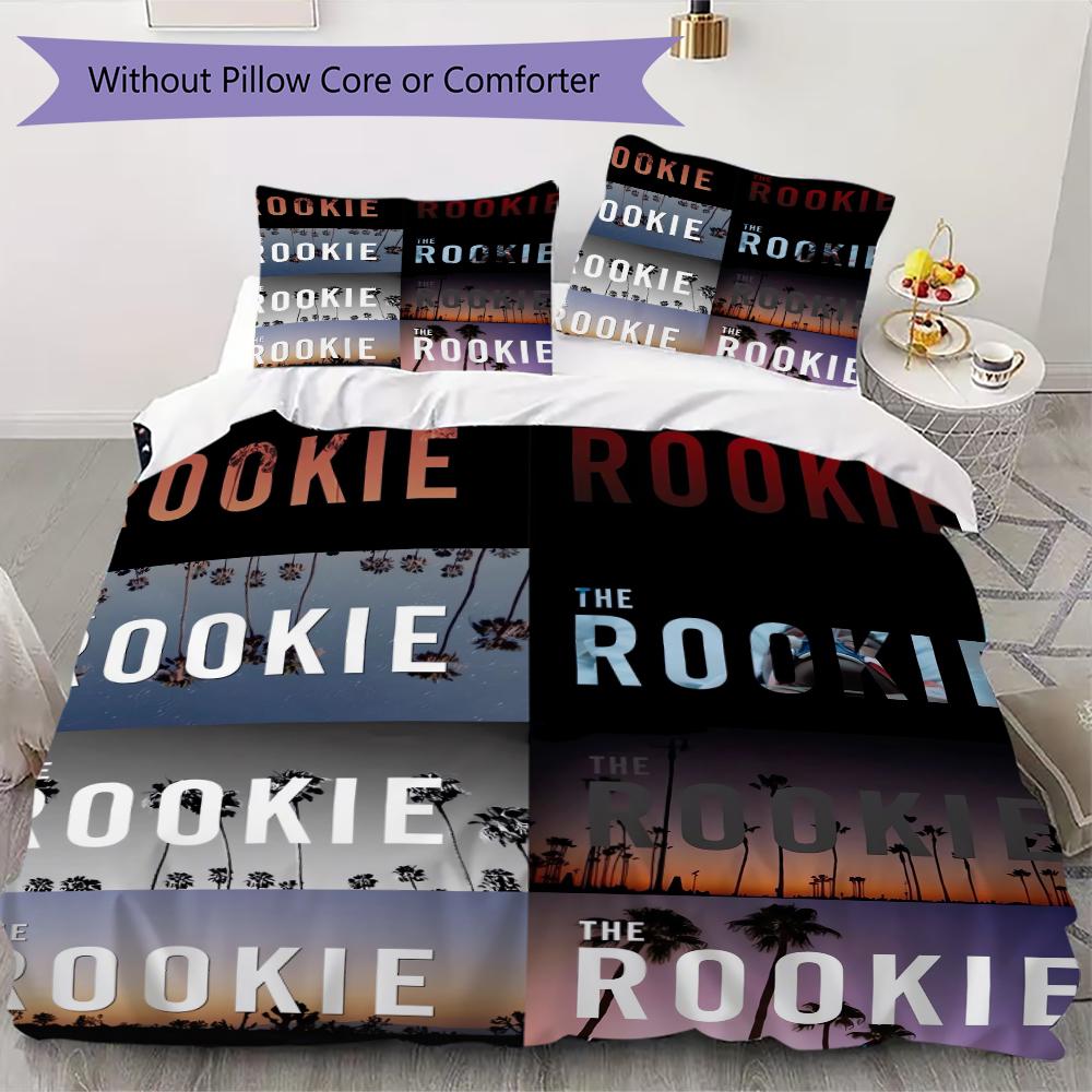 THE ROOKIE Σετ Κουβέρτας Κρεβατοκάμαρας με Μοτίβο Κάλυμμα Κουβέρτας Μαξιλαροθήκη Διακόσμηση Σπιτιού Δώρο Γενεθλίων (1 * παπλωματοθήκη + 2 * μαξιλαροθήκη χωρίς πυρήνα)94