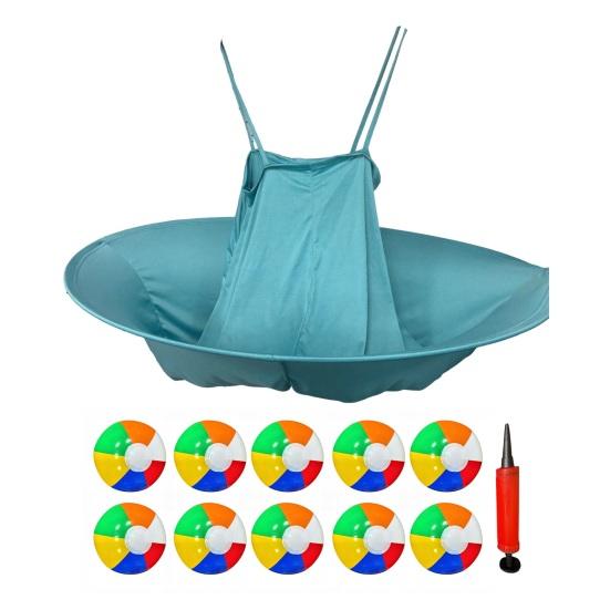 Oma-Hosen Hofspiel, Überdimensioniertes Outdoor-Wurfspiel für Erwachsene, Lustige Familienparty Aufblasbare Hosen mit Ball, Team-Challenge-Aktivität