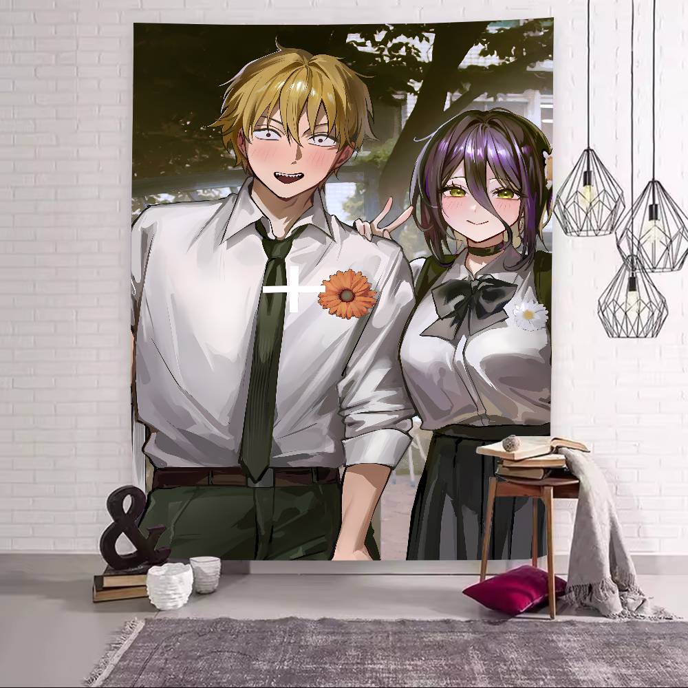 New Movie Pretty Hot Girl Reze Tapestry Decoration Bedroom Dormitory Background Cloth Holiday Home Living Room Club Tapestry